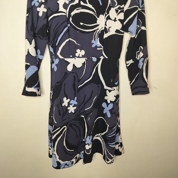 LOFT Long Sleeve Floral Dress w Pockets - Picture 3 of 10